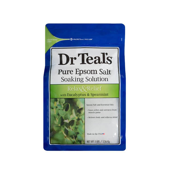 Dr. Tell's Pure Epsom Salt Bath Salts with Eucalyptus and Peppermint, 1.36 kg