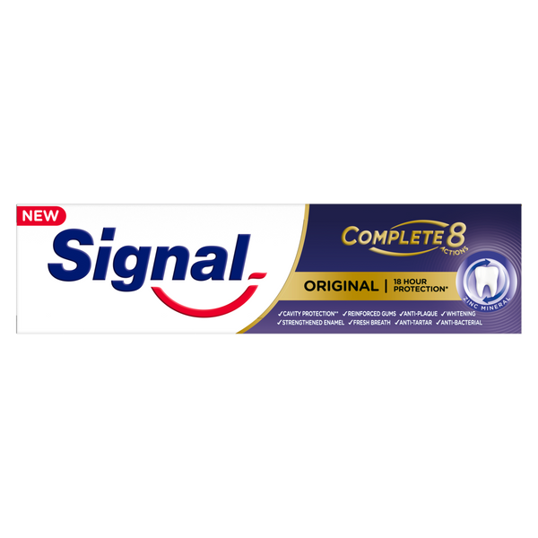 Signal Complete 8 Original Toothpaste, Zinc Mineral, 75 ml