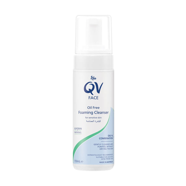Ego QV Face Oily Skin Foam Cleanser Fragrance-Free Pro-Vitamin B5 150ml
