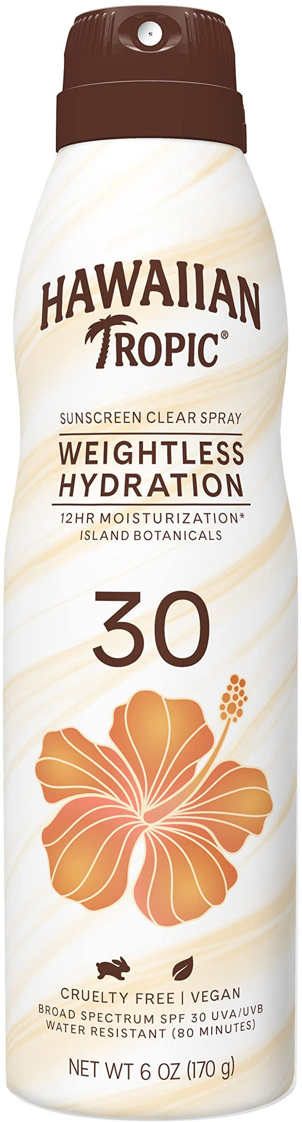 Hawaiian Tropic Weightless Hydration Clear Spray Sunscreen SPF 30