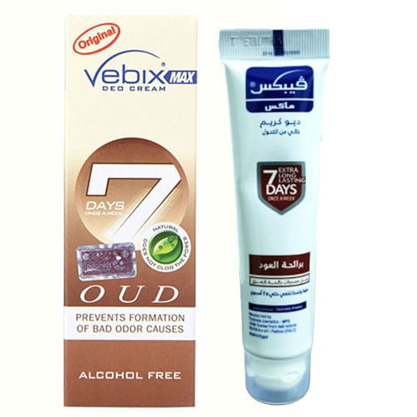 Vebix Max Oud Alcohol-Free Deodorant Cream Natural Odor Neutralizers 25 g