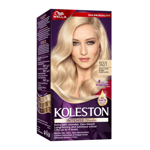 Koleston Intense Blondes Hair Colour Cream Kit, Special Silver Blonde 312/1