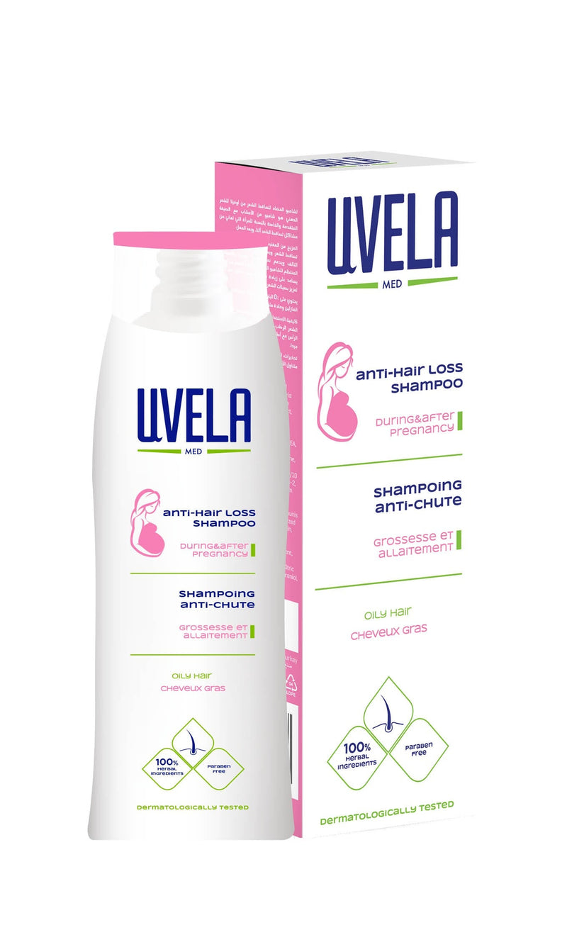 Uvela Shampoo for Oily Hair, Magnesium Iron Zinc Silicium, 300 ml