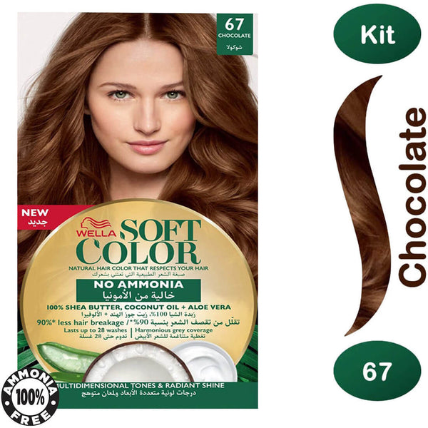 Soft Color Hair Colouring Kit Chocolate 67 Ammonia-Free Cream