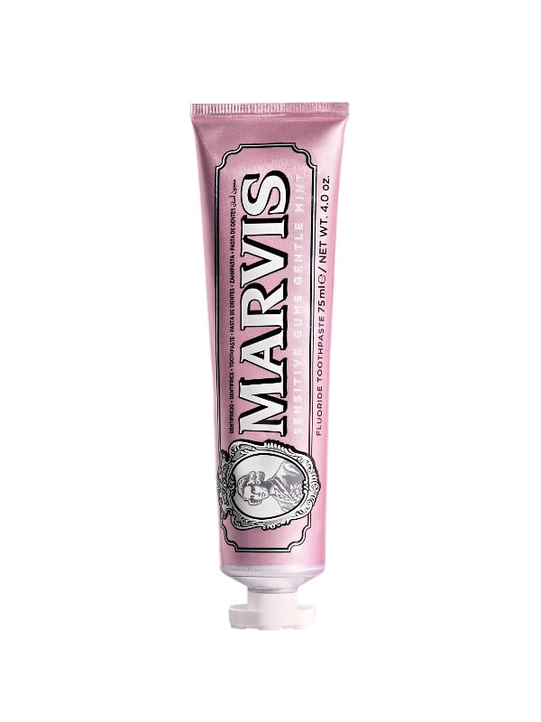 Marvis Sensitive Gum Soothing Mint Toothpaste with Fluoride, Hyaluronic Acid and Prebiotics, 75ml