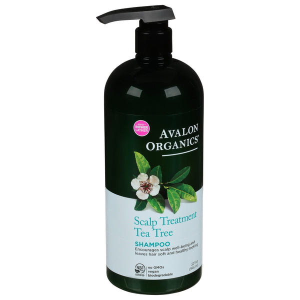 Avalon Organics Tea Tree Shampoo Liquid Scalp-Purifying Formula 946ml