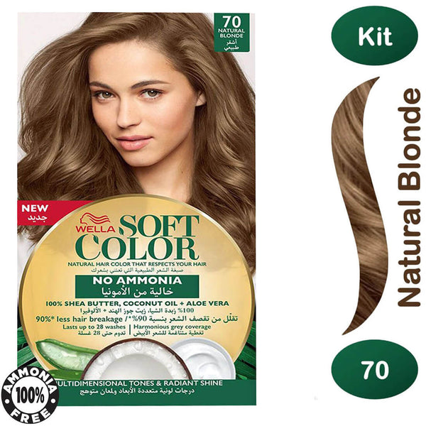 Soft Color Hair Colouring Kit Natural Blonde 70 Ammonia-Free Cream