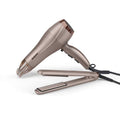 BaByliss Hair Dryer and Hair Straightener Golden Bundle, Ionic Tourmaline Ceramic Styling Set