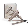 BaByliss Hair Dryer and Hair Straightener Golden Bundle, Ionic Tourmaline Ceramic Styling Set
