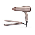 BaByliss Hair Dryer and Hair Straightener Golden Bundle, Ionic Tourmaline Ceramic Styling Set