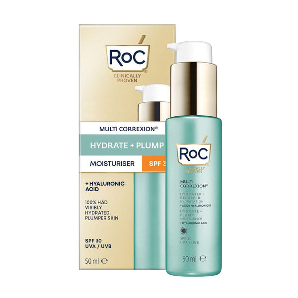 RoC Multi Correxion Hydrate SPF 30 Plump Moisturiser Cream Hyaluronic Acid 50 ml