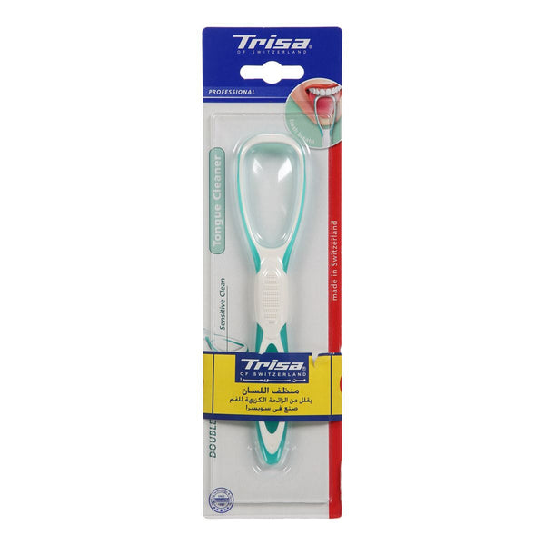 Trisa Tongue Cleaner Adult Double Action Oral Hygiene Tool