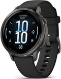 Garmin Venu 4 GPS Smartwatch Slate Bezel Black Silicone Band 45 mm