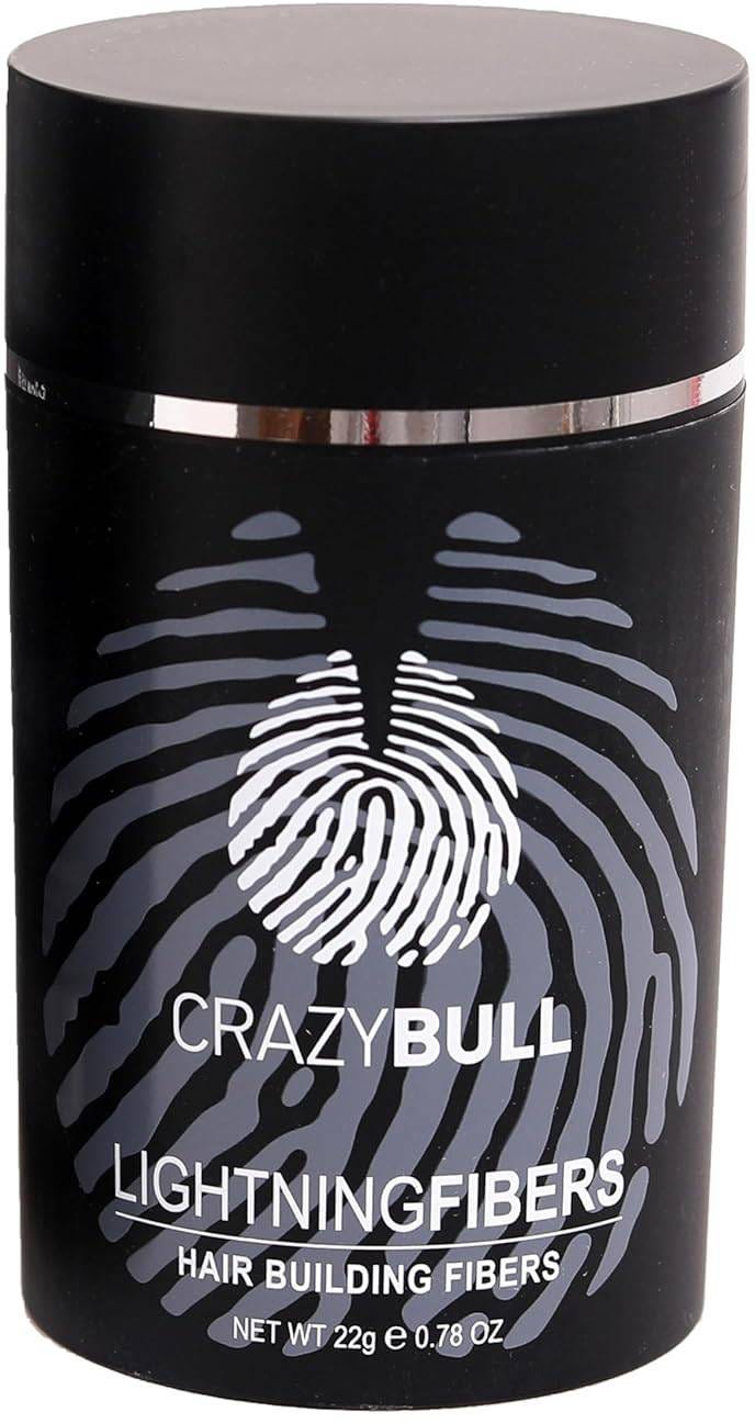 Crazy Bull Lightning Hair Fibers Plant-Derived Cellulose Medium Brown 0.78 oz