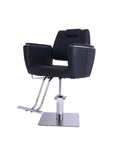 Salon System Women's Salon Chair C-065 Black Haircut and Makeup Chair