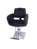 Salon System Women's Salon Chair C-065 Black Haircut and Makeup Chair