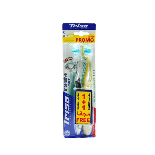 Trisa Intensive Care Soft Toothbrushes Swiss-Made 2 Pieces