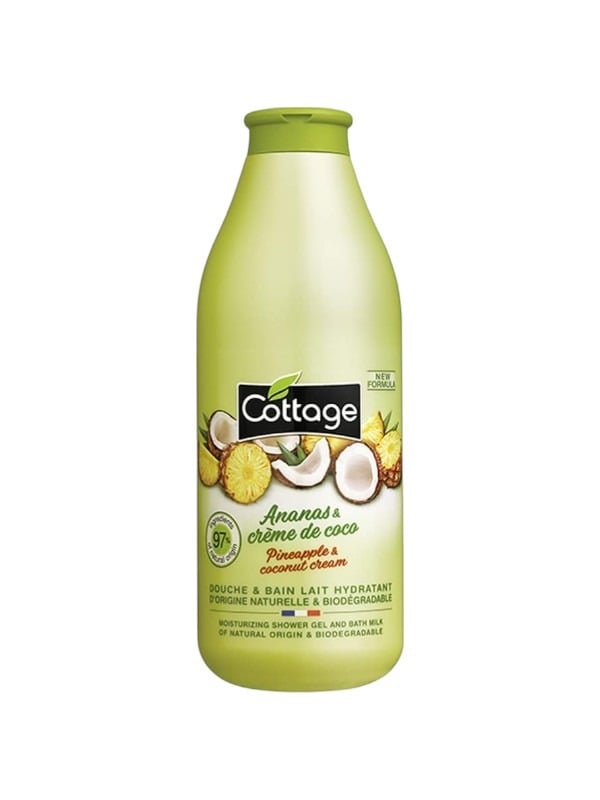 Cottage Pineapple & Coconut Cream Moisturizing Shower Gel and Bath Milk 750 ml