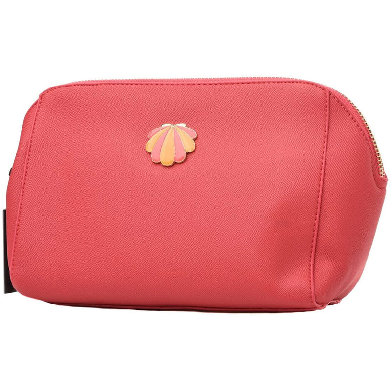 Parsa Cosmetic Bag Makeup Organizer Pink Shell Symbol Zippered Travel Bag