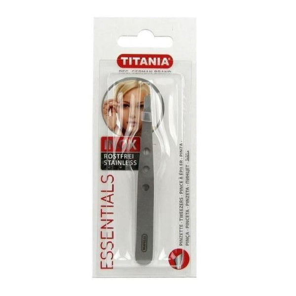 Titania Stainless Steel Tweezers 1090/61B Flat Rounded Tip