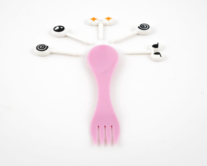Tinywheel TW Sporks, Food-Safe BPA-Free Picks, Pink, 5 Pieces