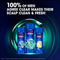 Clear Men Active Cool 3-in-1 Shampoo, Face and Body Wash, Menthol, 400ml