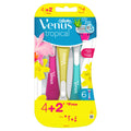 Gillette Venus Tropical Disposable Razors 3-Blade Pivoting Head 4 Count + 2 Free