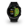Garmin Approach S50 GPS Golf Smartwatch AMOLED Display Slate Bezel Black Nylon Band