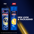 Clear Men 3-in-1 Active Fresh Shampoo, Face and Body Wash with Cool Menthol, 400ml