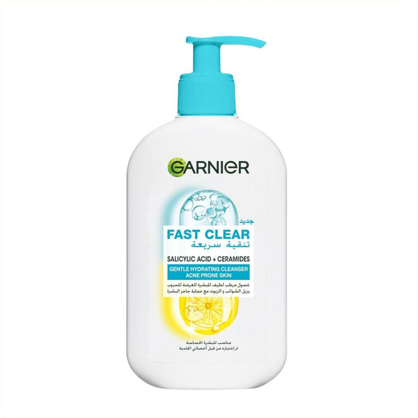 Garnier Fast Clear Gentle Hydrating Cleanser Salicylic Acid Ceramides 250ml