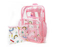 Tinywheel Unicorn Backpack with Matching Pencil Case, See-Through Design