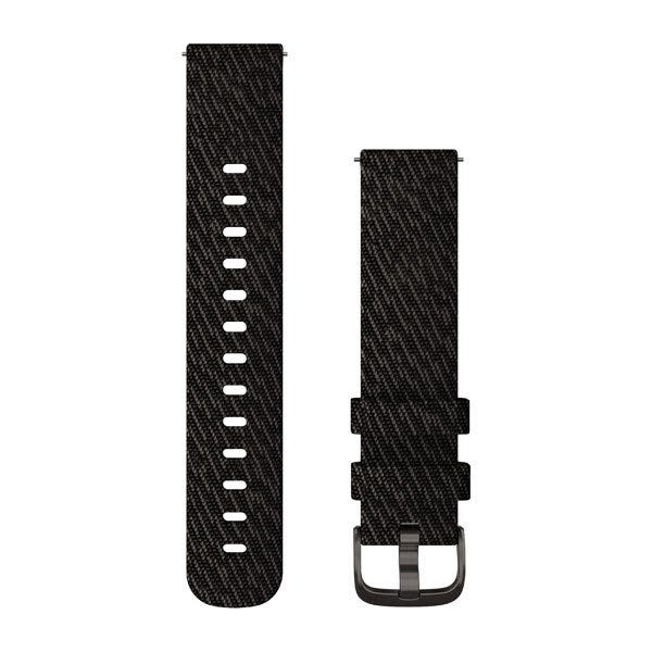 Garmin Vivomove Style Quick Release Watch Band Black Woven Nylon 20mm