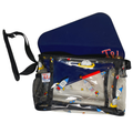 Tinywheel Space Lunch Bag PVC Black With Strap and Side Mesh Bottle Pocket