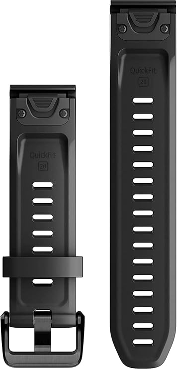 Garmin QuickFit Silicone Watch Band Black Fenix 7S 20mm