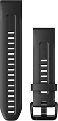 Garmin QuickFit Silicone Watch Band Black Fenix 7S 20mm