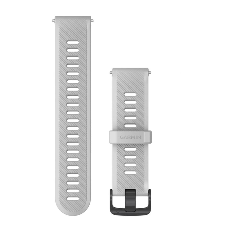 Garmin QuickFit 22mm Watch Band Silicone Whitestone with Slate Hardware