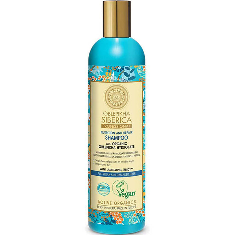 Natura Siberica Oblepikha Shampoo Liquid Strengthening Care for Damaged Hair 400ml
