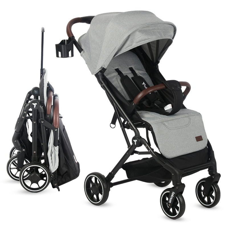 TEKNUM Travel Cabin Plus Stroller Foldable 5-Point Harness Grey