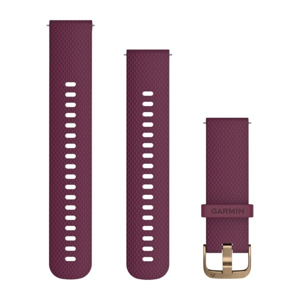 Garmin Quick Release Watch Band Berry with Light Gold Hardware 20mm