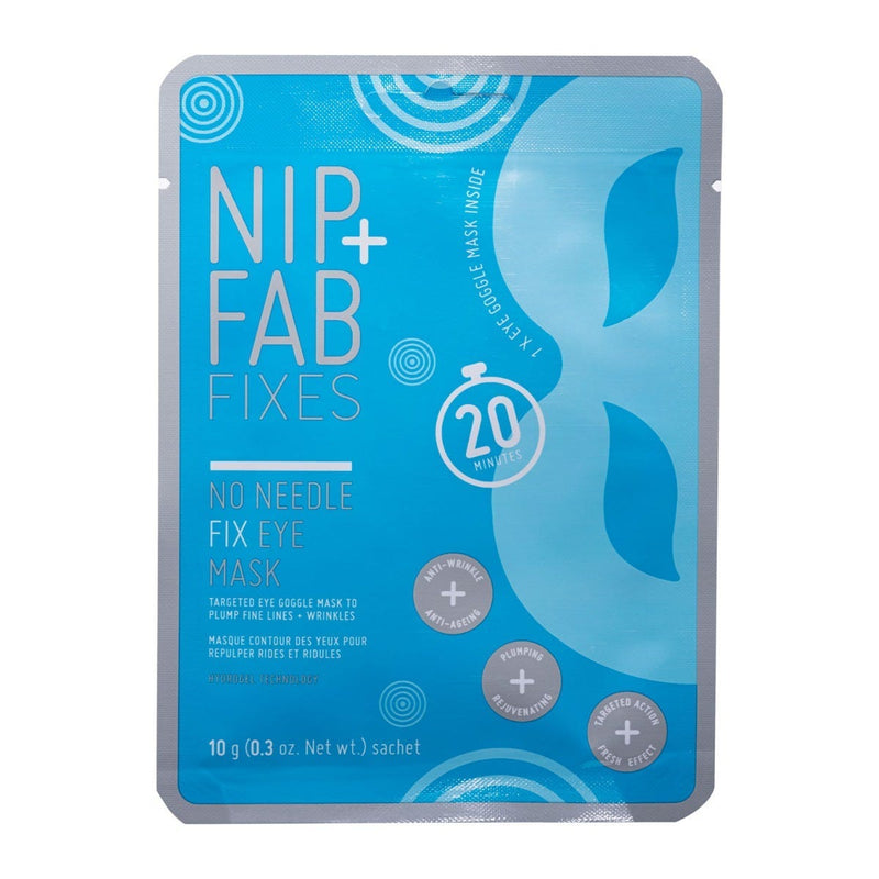 Nip+Fab No Needle Fix Eye Mask Hydrogel Eye Goggle Mask with Hyaluronic Acid and Red Algae, 1 Piece