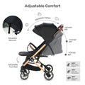 TEKNUM Travel Cabin Plus Stroller Foldable Compact Baby Stroller Sunshine Black