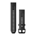 Garmin Quickfit Silicone Watch Band Black/Pebble Gray 22 mm Pair