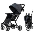TEKNUM Flylite Stroller, Lightweight One-Hand Fold, Reclining Seat, Grey
