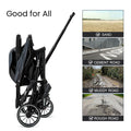 TEKNUM Flylite Stroller, Lightweight One-Hand Fold, Reclining Seat, Grey