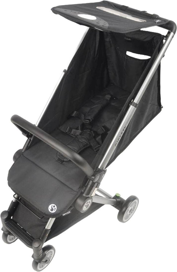 Babydream Flight Stroller Compact Reclining Travel Stroller Black