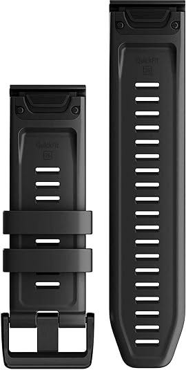 Garmin Quickfit 26 mm Black Silicone Watch Band Tang Buckle 1 Set