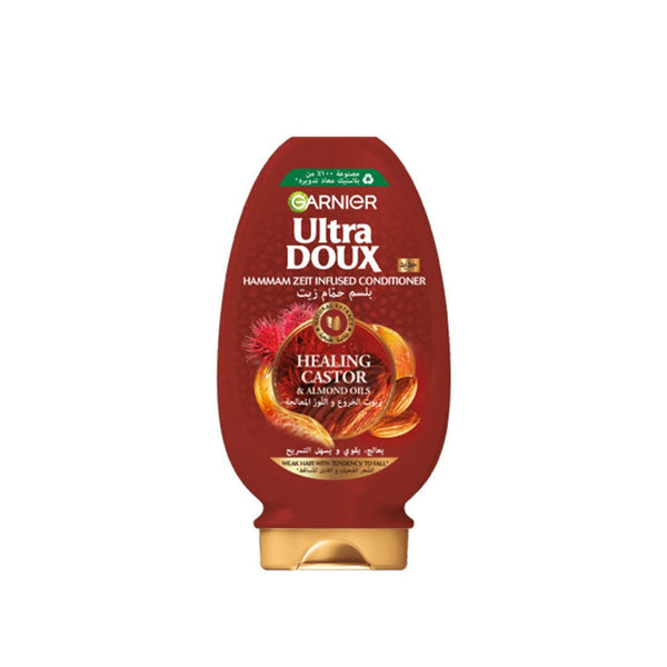 Garnier Ultra Doux Conditioner Castor & Almond Oils Strengthening 360ml