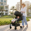 Moon Aerolite Cabin Stroller Lightweight Aluminium Frame Black