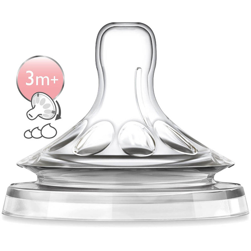 Philips Avent Natural Variable Flow Teats Silicone BPA-Free 2 Pieces, 3m+