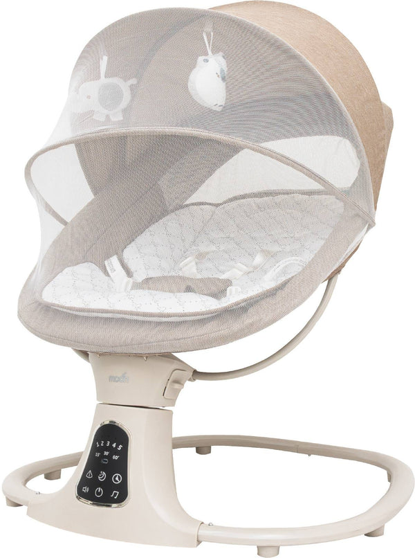 Moon Electric Baby Swing Chair, Beige, 0-6 Months, Up to 9 kg